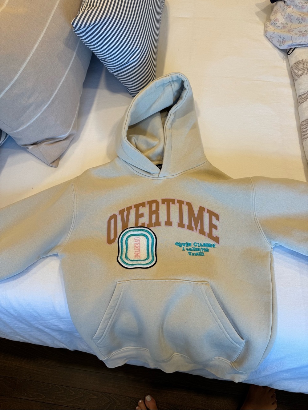 Kids Overtime Graphic Hoodie - Cream